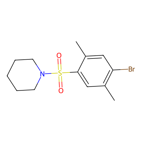 1-(4-Bromo-2,5-dimethylphenyl)sulfonylpiperidine structure