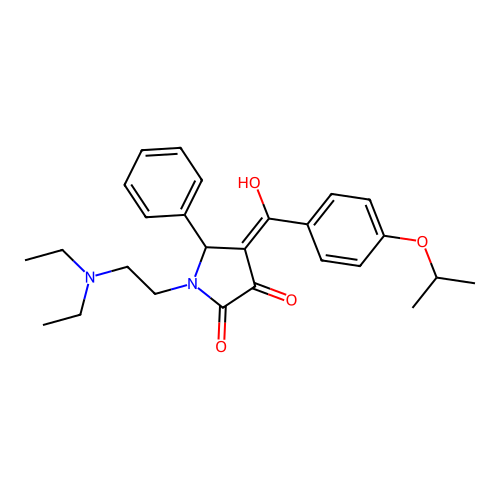 1-(2-(diethylamino)ethyl)-3-hydroxy-4-(4-isopropoxybenzoyl)-5-phenyl-1H-pyrrol-2(5H)-one structure