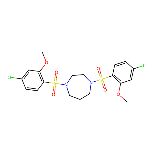 1,4-Bis[(4-chloro-2-methoxyphenyl)sulfonyl]-1,4-diazepane structure
