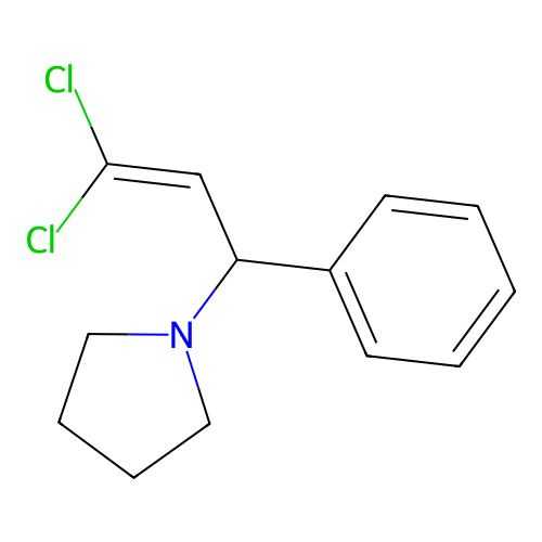 1-(3,3-Dichloro-1-phenylallyl)pyrrolidine structure