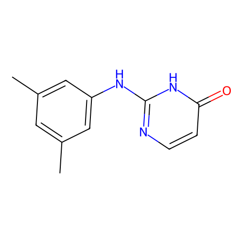 2-(3,5-dimethylphenylamino)-3H-pyrimidin-4-one structure