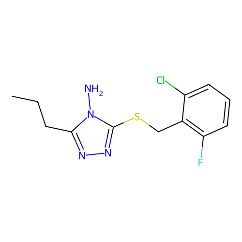 3-((2-Chloro-6-fluorobenzyl)thio)-5-propyl-4H-1,2,4-triazol-4-amine structure