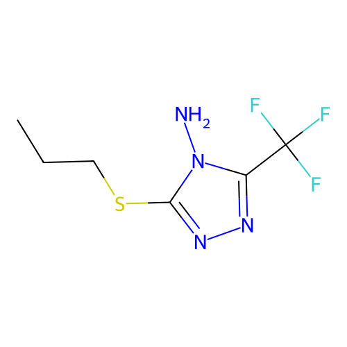 3-(propylsulfanyl)-5-(trifluoromethyl)-4H-1,2,4-triazol-4-amine structure
