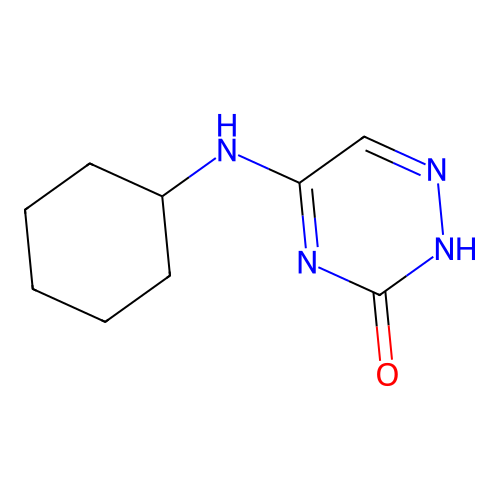5-(cyclohexylamino)-1,2,4-triazin-3(2H)-one structure