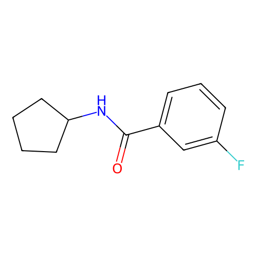 N-cyclopentyl-3-fluorobenzamide structure