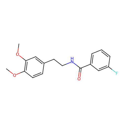 N-[2-(3,4-dimethoxyphenyl)ethyl]-3-fluorobenzamide structure
