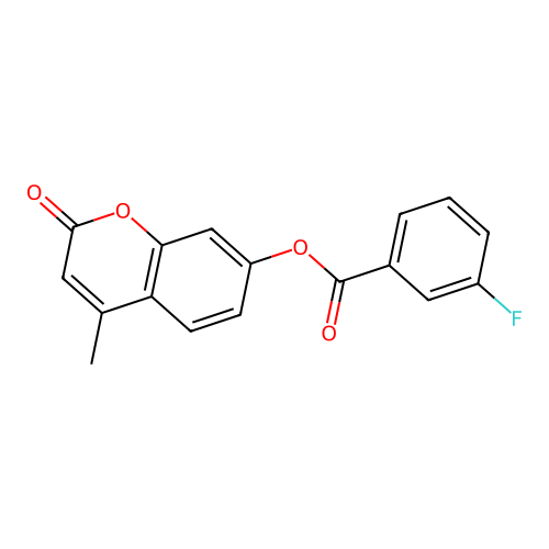 (4-Methyl-2-oxochromen-7-yl) 3-fluorobenzoate structure