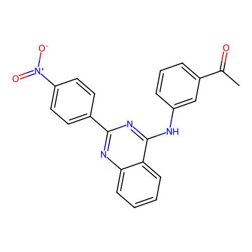 1-(3-{[(4Z)-2-(4-nitrophenyl)quinazolin-4(3H)-ylidene]amino}phenyl)ethanone structure