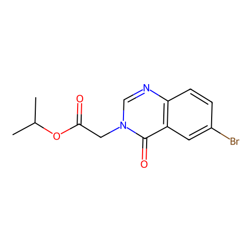 Propan-2-yl 2-(6-bromo-4-oxoquinazolin-3-yl)acetate structure
