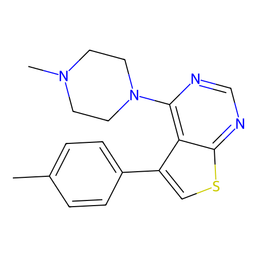 5-(4-Methylphenyl)-4-(4-methylpiperazin-1-yl)thieno[2,3-d]pyrimidine structure