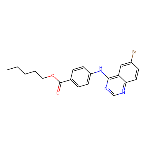 Pentyl 4-[(6-bromoquinazolin-4-yl)amino]benzoate structure