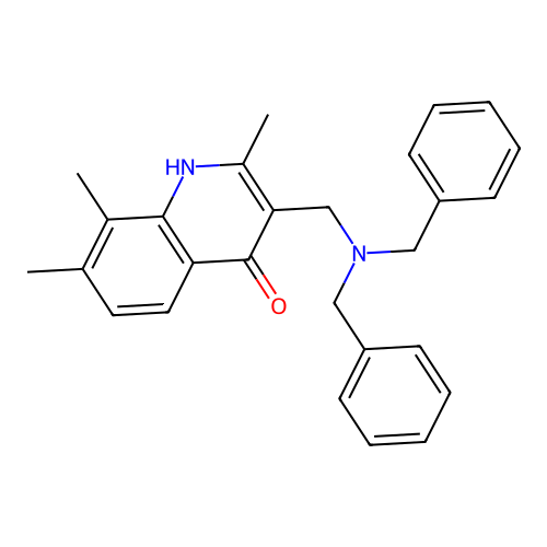 3-[(Dibenzylamino)methyl]-2,7,8-trimethylquinolin-4-ol structure