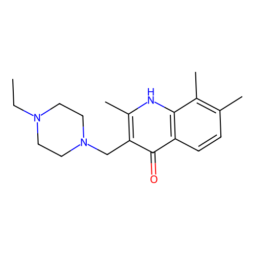 3-[(4-ethylpiperazin-1-yl)methyl]-2,7,8-trimethylquinolin-4(1H)-one structure