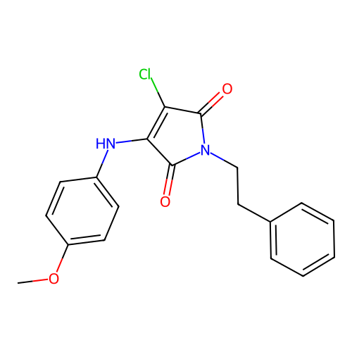 3-Chloro-4-(4-methoxy-phenylamino)-1-phenethyl-pyrrole-2,5-dione structure