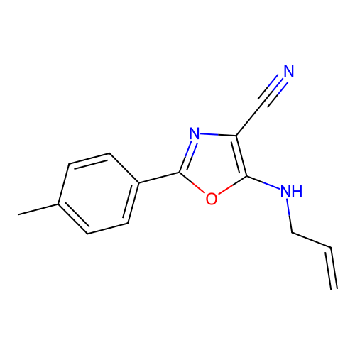 2-(4-Methylphenyl)-5-(prop-2-en-1-ylamino)-1,3-oxazole-4-carbonitrile structure