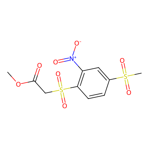 Methyl {[2-nitro-4-(methylsulfonyl)phenyl]sulfonyl}acetate structure