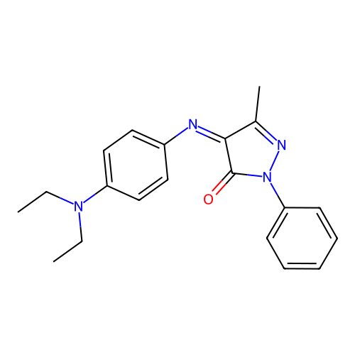 2-Pyrazolin-5-one, 4-[[p-(diethylamino)phenyl]imino]-3-methyl-1-phenyl- structure