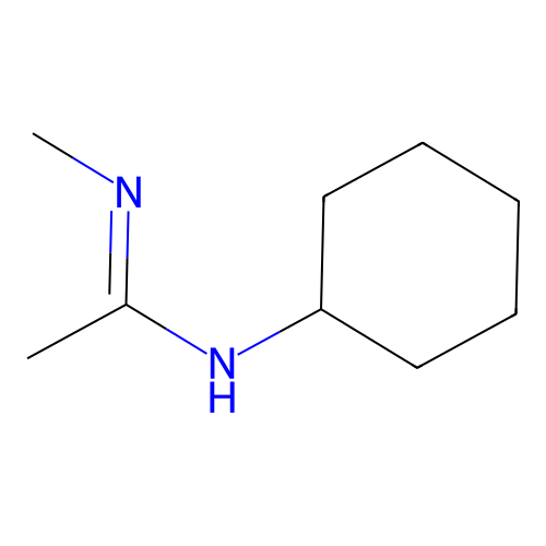 N-cyclohexyl-N'-methylethanimidamide structure