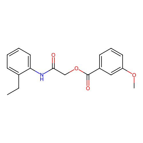 2-(2-Ethylanilino)-2-oxoethyl 3-methoxybenzoate structure