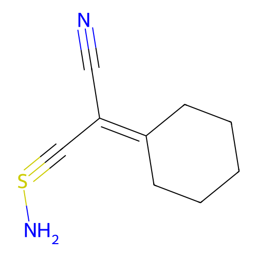 3-(Amino-lambda~4~-sulfanylidyne)-2-cyclohexylidenepropanenitrile structure