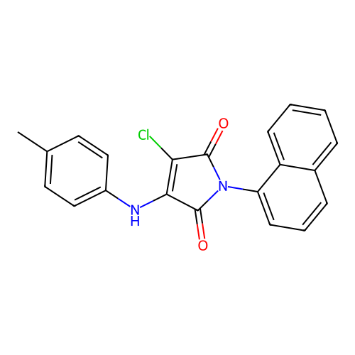3-chloro-4-[(4-methylphenyl)amino]-1-(naphthalen-1-yl)-1H-pyrrole-2,5-dione structure