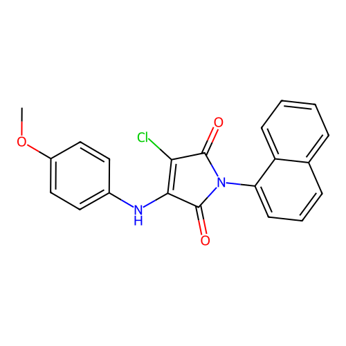 3-chloro-4-((4-methoxyphenyl)amino)-1-(naphthalen-1-yl)-1H-pyrrole-2,5-dione structure