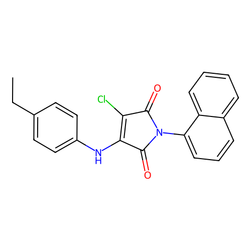 3-chloro-4-((4-ethylphenyl)amino)-1-(naphthalen-1-yl)-1H-pyrrole-2,5-dione structure
