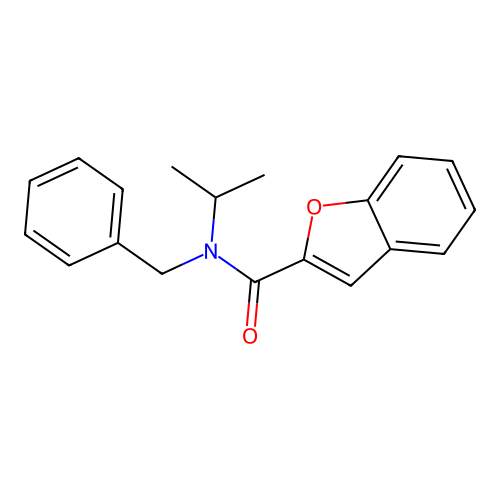 N-benzyl-N-(propan-2-yl)-1-benzofuran-2-carboxamide structure