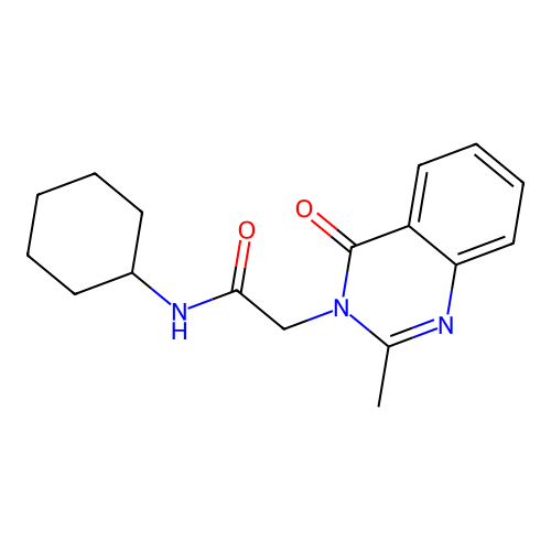 N-cyclohexyl-2-(2-methyl-4-oxoquinazolin-3(4H)-yl)acetamide structure