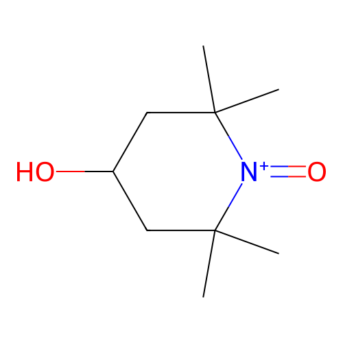Piperidinium, 4-hydroxy-2,2,6,6-tetramethyl-1-oxo- structure