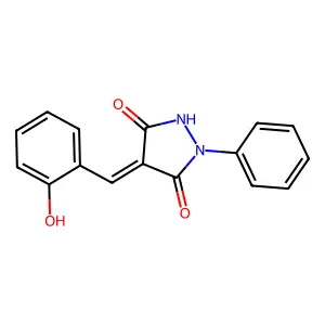 4-[(2-Hydroxyphenyl)methylidene]-1-phenylpyrazolidine-3,5-dione structure