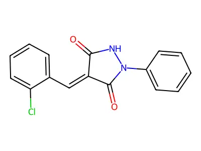 4-(2-Chlorobenzylidene)-1-phenylpyrazolidine-3,5-dione structure