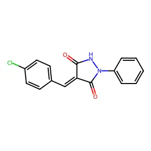 (4Z)-4-[(4-chlorophenyl)methylidene]-1-phenylpyrazolidine-3,5-dione structure
