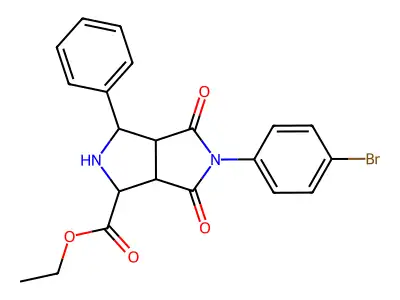 ethyl 5-(4-bromophenyl)-4,6-dioxo-3-phenyloctahydropyrrolo[3,4-c]pyrrole-1-carboxylate structure