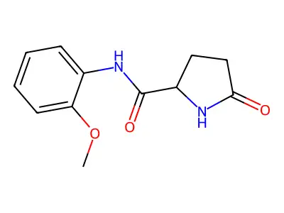 N-(2-methoxyphenyl)-5-oxopyrrolidine-2-carboxamide structure
