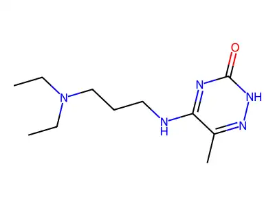 5-[3-(diethylamino)propylamino]-6-methyl-2H-1,2,4-triazin-3-one structure