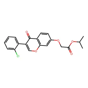 isopropyl 2-((3-(2-chlorophenyl)-4-oxo-4H-chromen-7-yl)oxy)acetate structure
