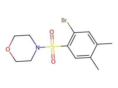 4-(2-Bromo-4,5-dimethylphenyl)sulfonylmorpholine structure