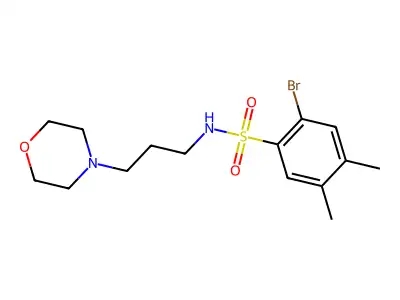 [(2-Bromo-4,5-dimethylphenyl)sulfonyl](3-morpholin-4-ylpropyl)amine structure