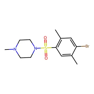 1-[(4-Bromo-2,5-dimethylphenyl)sulfonyl]-4-methylpiperazine structure