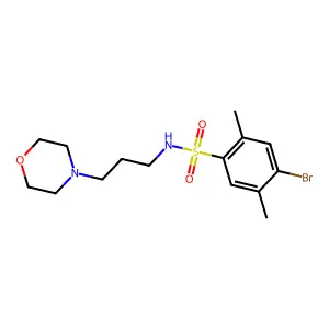 4-bromo-2,5-dimethyl-N-(3-morpholinopropyl)benzenesulfonamide structure