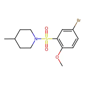 1-((5-Bromo-2-methoxyphenyl)sulfonyl)-4-methylpiperidine structure