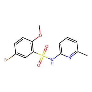 5-bromo-2-methoxy-N-(6-methyl-2-pyridinyl)benzenesulfonamide structure