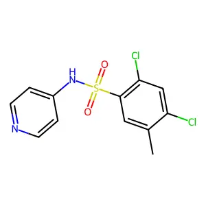 2,4-dichloro-5-methyl-N-pyridin-4-ylbenzenesulfonamide structure