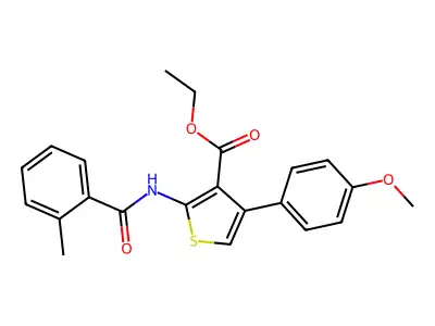 Ethyl 4-(4-methoxyphenyl)-2-(2-methylbenzamido)thiophene-3-carboxylate structure