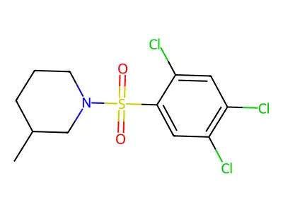 3-Methyl-1-[(2,4,5-trichlorophenyl)sulfonyl]piperidine structure