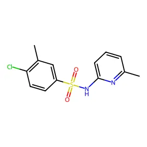 4-chloro-3-methyl-N-(6-methylpyridin-2-yl)benzenesulfonamide structure