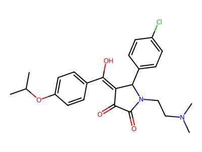 5-(4-chlorophenyl)-1-(2-dimethylaminoethyl)-4-[hydroxy-(4-propan-2-yloxyphenyl)methylidene]pyrrolidine-2,3-dione structure