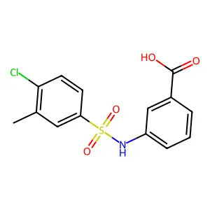 3-[(4-Chloro-3-methylphenyl)sulfonylamino]benzoic acid structure