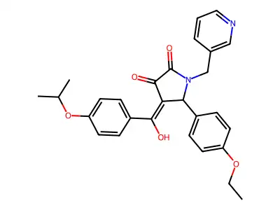5-(4-ethoxyphenyl)-3-hydroxy-4-[4-(propan-2-yloxy)benzoyl]-1-[(pyridin-3-yl)methyl]-2,5-dihydro-1H-pyrrol-2-one structure